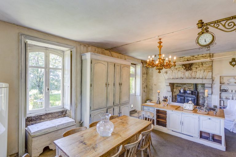 kitchen in a chateau in france