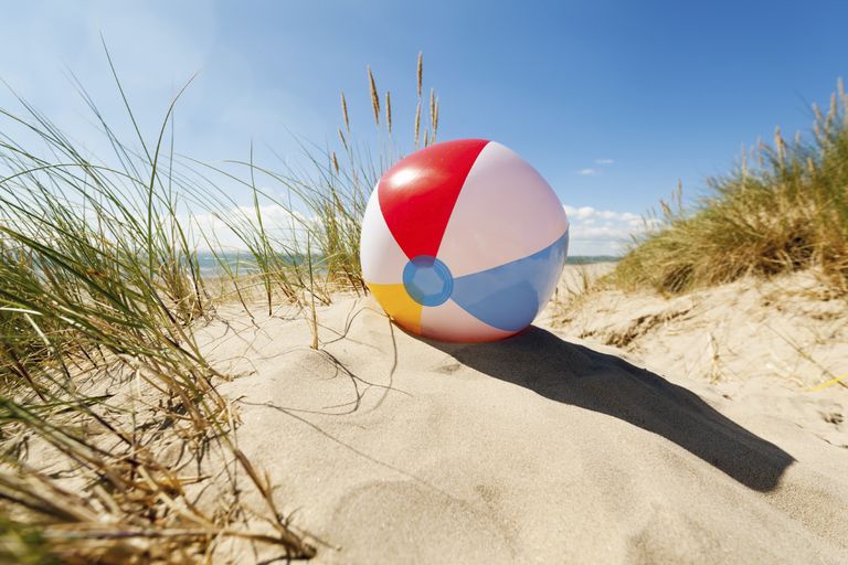Pack an inflatable ball